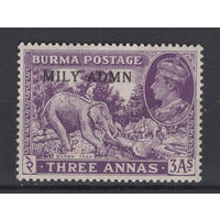 Бирма 1945** Георг VI, Военная администрация