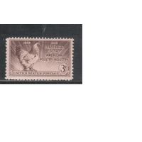 США-1948, (Мих.581),  * , Птицеводство, Курица (одиночка)