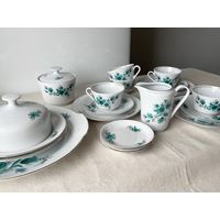 Сервиз Kahla ГДР винтаж фарфор винтаж чашки тарелки