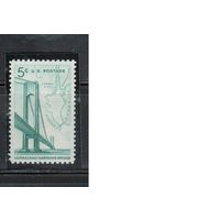 США-1964, (Мих.873),  **   , Мост, Карта (одиночка)