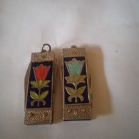 Ножик- брелок маникюрный, эмаль одним лотом пара