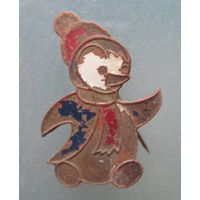 Пингвин. Детский значок. Мультфильмы.