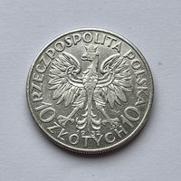 Монета СЕРЕБРО Польша 10 злотых 1932 год Ядвига ОТЛИЧНЫЕ