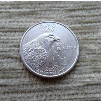 Werty71 США 1 квотер 25 центов 2007 Айдахо Птица