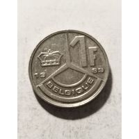 Бельгия 1 франк 1989
