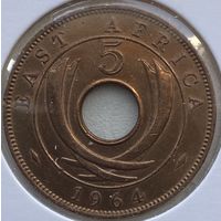 Британская Восточная Африка 5 центов 1964 г. В холдере