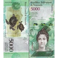 Венесуэла 5000 боливаров образца 2017 года UNC p97c  серия D