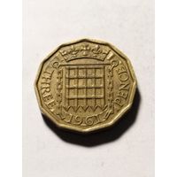 Великобритания 3 пенса 1961