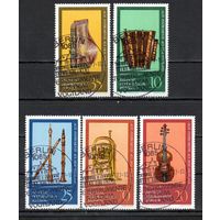 Музыкальные инструменты  ГДР 1977 год серия из 5 марок