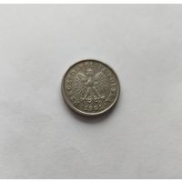 50 грошей Польша 1991 Брак запресовка инородного тела.
