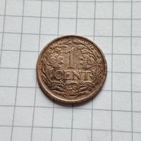 Нидерланды 1 цент 1919 года .Вильгельмина.