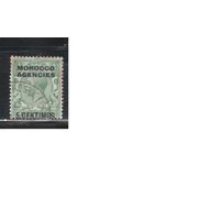 Марокко-1914,(Мих.А103)  гаш. , Стандарт, Надп. , Король,  Британская зона