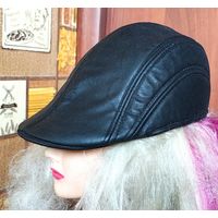 Кожаная кепка. Размер 57. Производство Корея