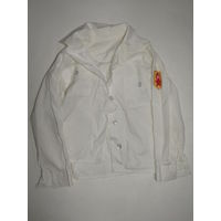 Детская парадная пионерская рубашка. Нашивка. Школьная форма СССР. Пионерский лагерь. Оригинал СССР. м