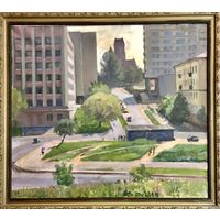 Варламов В.М. "Минск. Мясникова- Берсона" 1980г. Х/М.70х80 см