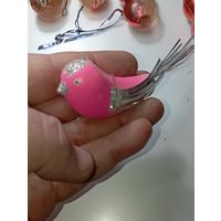 Ёлочная игрушка  -  Птичка . СССР  .
