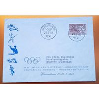 Конверт редкое спецгашение олимпиада 1952