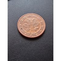 ФРГ 2 евроцента 2009 г. F