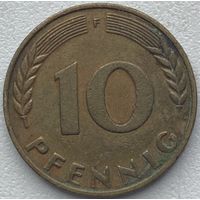 Германия 10 пфеннигов 1950 г. F