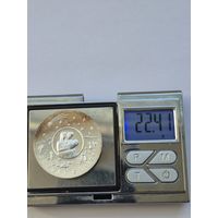 25 евро 2021 года, Германия. Рождество. Гурт гладкий, толщина 3,3 мм. Серебро 999. Монета не чищена. 45655.