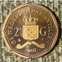 2,5 гульдена Нидерландские Антильские острова,  2007