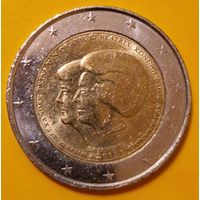 Нидерланды 2 евро 2013 Объявление об отречении Королевы Беатрикс