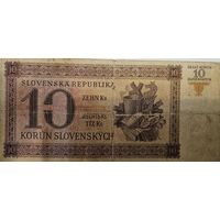 Банкнота 10 крон Чехословакия (1939г.)