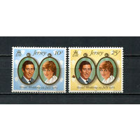 Джерси (Великобритания) - 1981 - Свадьба принца Чарльза и Дианы Спенсер - [Mi. 262-263] - полная серия - 2 марки. MNH.  (Лот 95EF)-T7P20