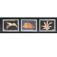 Новая Каледония-1989(Мих.849-851) **  , Морская Фауна,(полная серия)