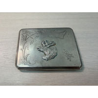 Портсигар. Польша. 106 грамм. 800 проба. Клеймо KiM