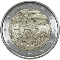 2 евро 2022 Австрия 35 лет программы Erasmus  UNC из ролла