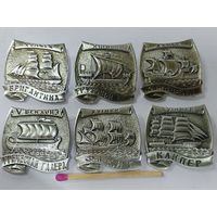 Комплект значков. Парусные корабли (6 шт.)