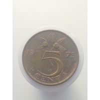 5 центов Нидерланды 1975 год  лот 43