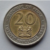 Кения 20 шиллингов. 1998