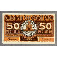 Нотгельд , 50 пфеннигов, Плён 1921 год. Веймарская республика