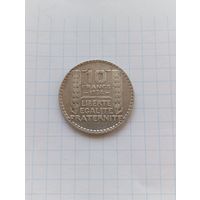 Франция 10 франков 1934 г.  серебро