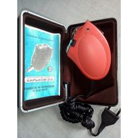 Электробритва Харьков 33 в футляре, с инструкцией, рабочая, красная 1987 г СССР