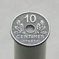 Франция 10 сантимов 1943 17 мм Режим Виши
