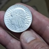 10 злотых (1932г.) Ядвига.Серебро.0750