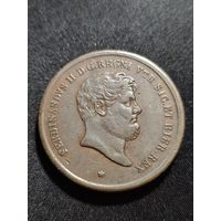 Италия. Неаполь 10 торнези 1857г. крупная медь. Фердинад II (Бурбон) Король обеих Сицилий.