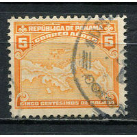 Панама - 1941/1949 - Карта 5С - [Mi.300] - 1 марка. Гашеная.  (Лот 14Jw)-T9P1