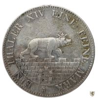 Анхальт-Бернбург 1 талер 1852. Редкость. Тираж 10000!