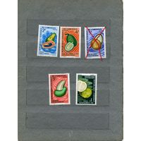 КАМЕРУН, 1967,   ЦВЕТЫ,  4м  по 25 коп шт