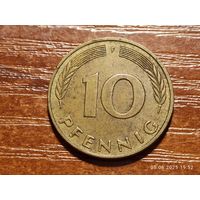 Германия 10 пфеннигов 1987 F