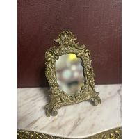 Старинное тяжелое настольное зеркало, Европа, много лотов с рубля