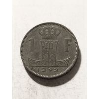 Бельгия 1 франк 1942
