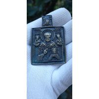 МЕДНОЛИТАЯ ИКОНА  НИКОЛАЙ ЧУДОТВОРЕЦ . Распродажа Коллекции !!! .Экспресс  Аукцион  с рубля без МПЦ и прочего  .Много лотов в продаже .