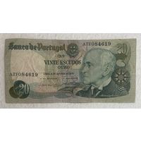 Банкнота. Португалия. 20 эскудо 1978 год.