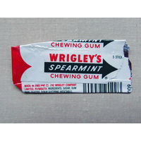 G5-345 Обертка фантик от жевачки жевательной резинки Пачка Wrigleys Spearmint 1980-1990-е