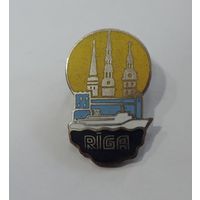 Значок "Рига" СССР. Латунь, эмаль.